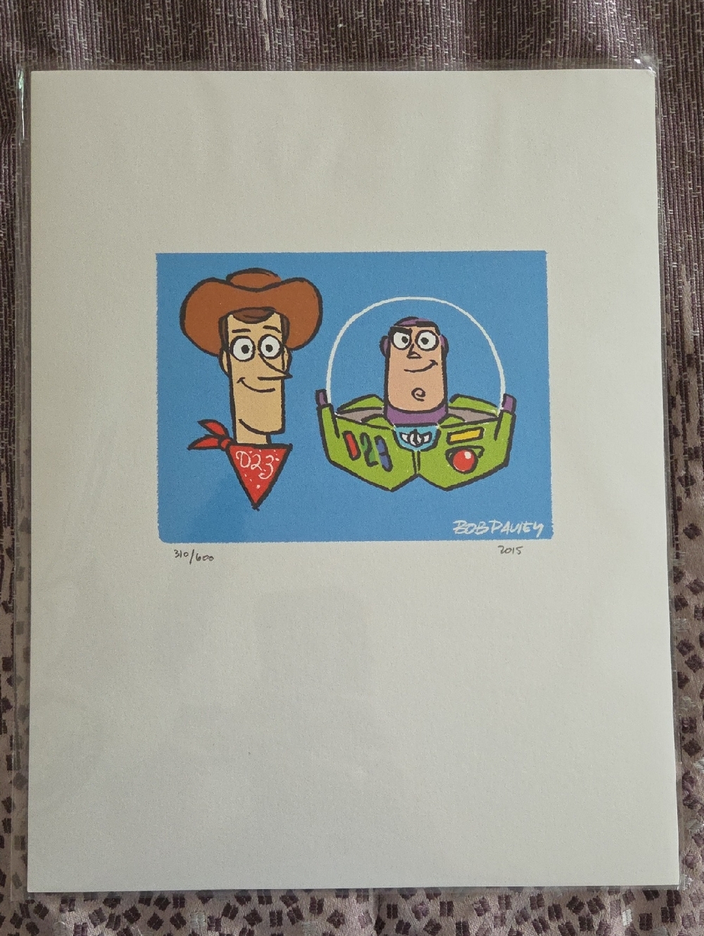 LE Toy Story Litograph With Buzz And Woody